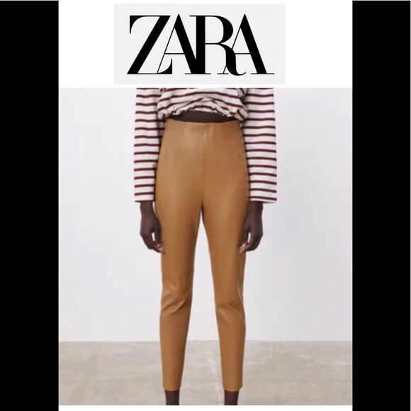 LAST CHANCE Faux leather high-waisted leggings. - Picture 10 of 11